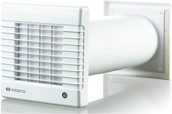 VENTS-US GK 150 MA - Easy to Install 6" Through The Wall Exhaust Fan with 176 CFM - Built to Remove Moisture, Harmful Fumes, Vapors, Odors, Humidity, and Common Indoor Air Contaminants