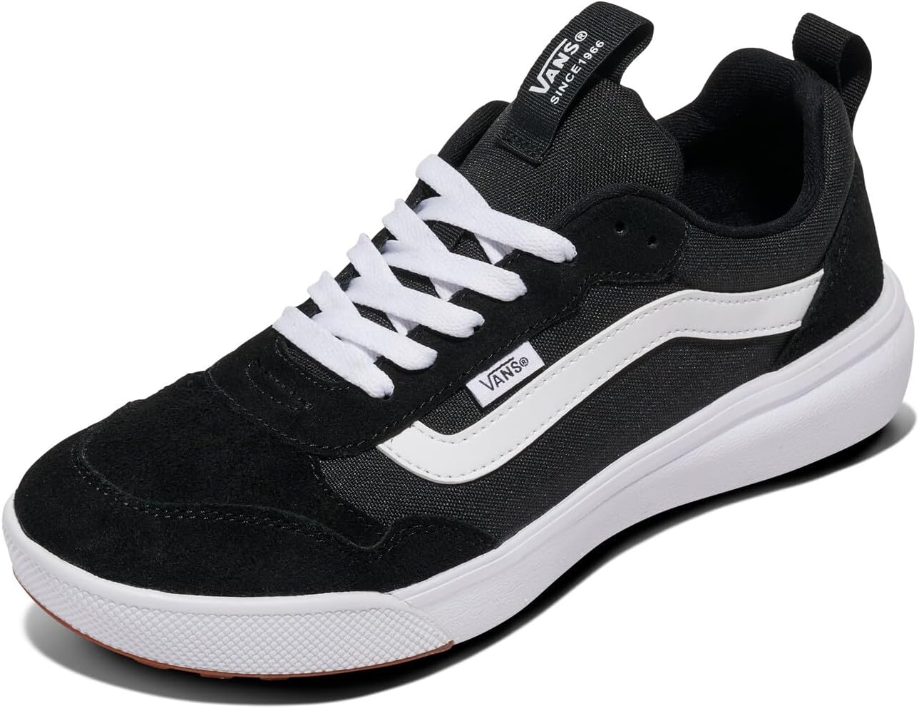 Vans Men's Mn Range Exp Sneaker, Suede Canvas Black White, 7.5 UK