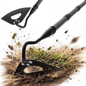 Garden Hoe Weeding Tool - Heavy Duty Push Pull Dutch Hoes for Gardening,Sharp Hollow Blade,42" Adjustable Handle, Hand Weeder Removal Tool for Vegetable Gardens, Flower Beds, Lawn & Yard