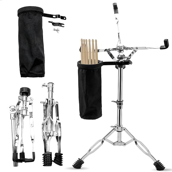 Snare Drum Stand, Practice Pad Stand with Drum Sticks Holder, Adjustable Height 14.5" to 23" Accessories for Beginners, Lightweight, Storage