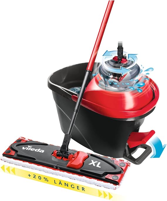 Vileda Ultramax XL Turbo 2-in-1 Floor Mop Set with Bucket and Microfibre