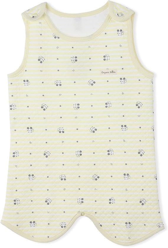 100% Organic Cotton Mouse Baby Sleeping Quilted Jacquard Vest Soft Wearable Blanket