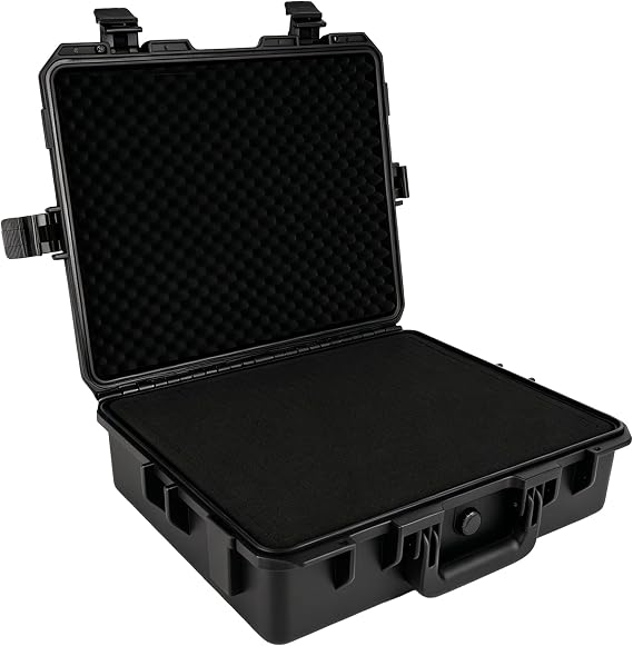 IP67 Waterproof Protective Hard Case with Custom Foam Insert, 22", Black | Built for Photographers and Creators; Fits DSLR, Mirrorless, Drone, Lens, Microphone and Audio Gear for Studio & Travel