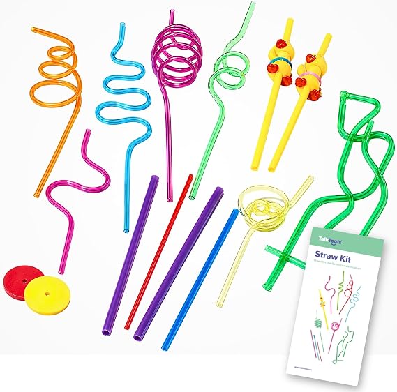 TalkTools Premium Drinking Crazy Straws - Fun Drinking Straws Silly Colorful Drinking Straws Crazy Straws For Kids Colorful Reusable Swirly Twisty Loop Straws For Party - 17pack