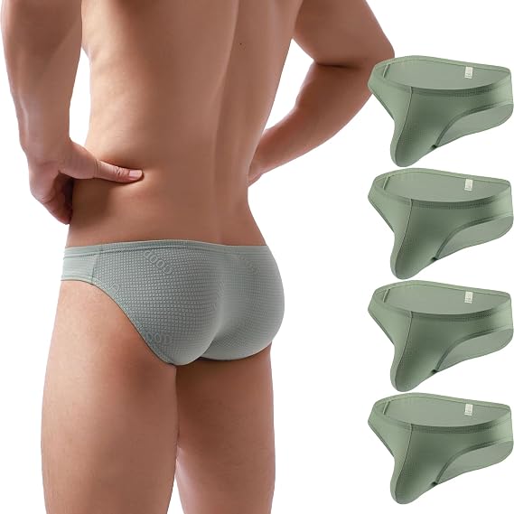 Men's Ultra-Thin Sexy Underwear Solid Color Low Waist Triangle Brief