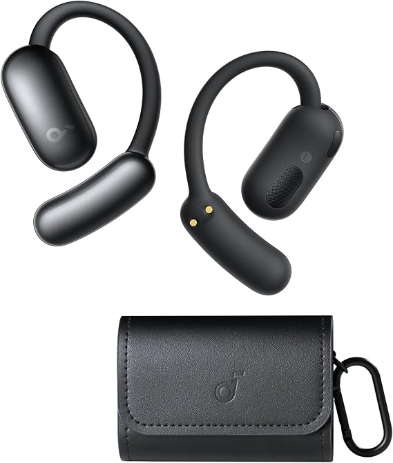 soundcore AeroFit 2 AI Assistant by Anker, Open-Ear Headphones,with Travel Case for AeroFit Series,Pressure-Free Fit, 2× Richer Bass, Real-Time Translation Earbuds, Hi-Res Audio, 35-Hour Playtime, IP5
