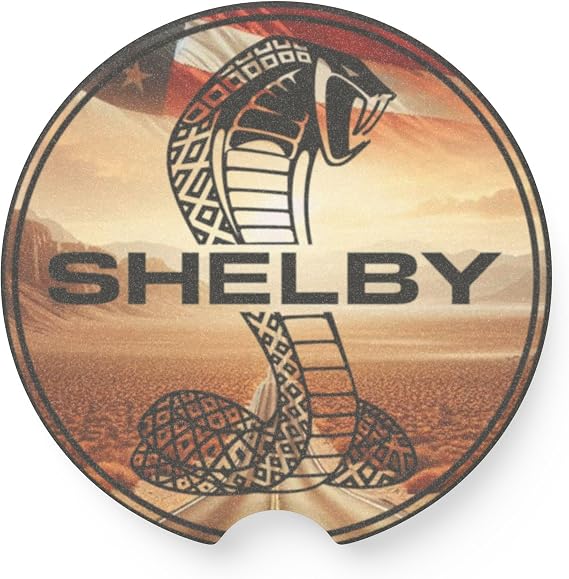 Carroll Shelby Custom Soapstone Car Coaster, Shelby Cobra Design, Car Accessories, Unique Gifts, Auto Decor, Carware