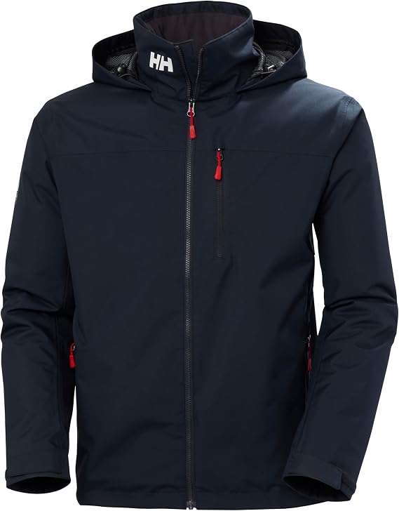 Helly Hansen Men's Crew Hooded Midlayer Waterproof Jacket Windproof Breathable Insulated Sailing Coat