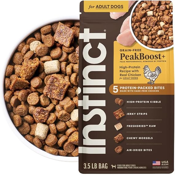 Instinct PeakBoost Dry Dog Food, 5 Protein-Powered Pieces, Chicken, 3.5 lb.