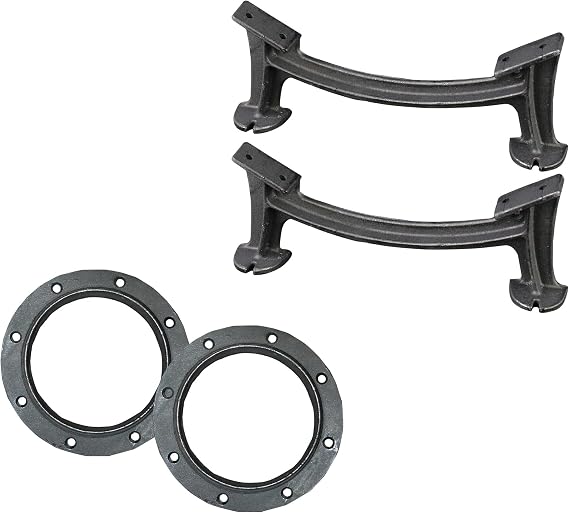 Double Barrel Camp Stove Kit, Barrel NOT Included - CGBK200 | Converts Single to Double Barrel Stove, Cast Iron, Easy Install, Adds Heat Transfer Area, Legs & Collars Included