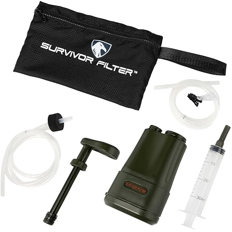Survivor Filter - PRO X Electric Emergency Manual Back Up Kit | Housing and Parts Only - Filter Not Included - Includes Manual