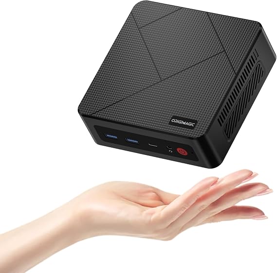 C4 Air Ultra-Quiet Mini PC AMD Ryzen 5 3500U, Win11 Pro Preinstalled,8GB RAM 256GB SSD, Support 4K Triple Display, Dual LAN, WiFi 5/BT5.0, Mini Desktop Computer for Home Office Business