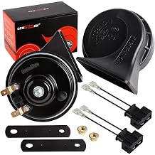 Car Horn loud 12v with 2+1 Pack Pigtail Converter ， Multifunction Loud High Low 2 Tone Auto Horn, Waterproof 130dB Electric Snails for Cars (Replacement for Audi)