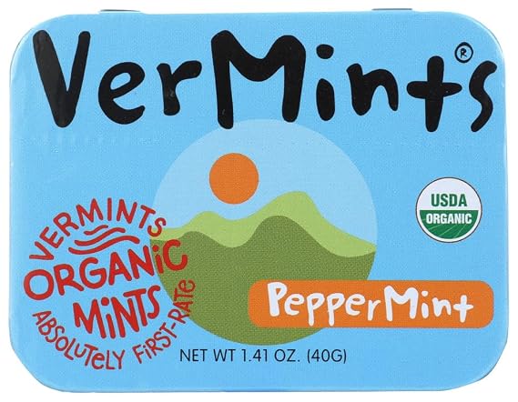 VerMints Organic PepperMint Mints, 6/1.4-oz Tins by VerMints