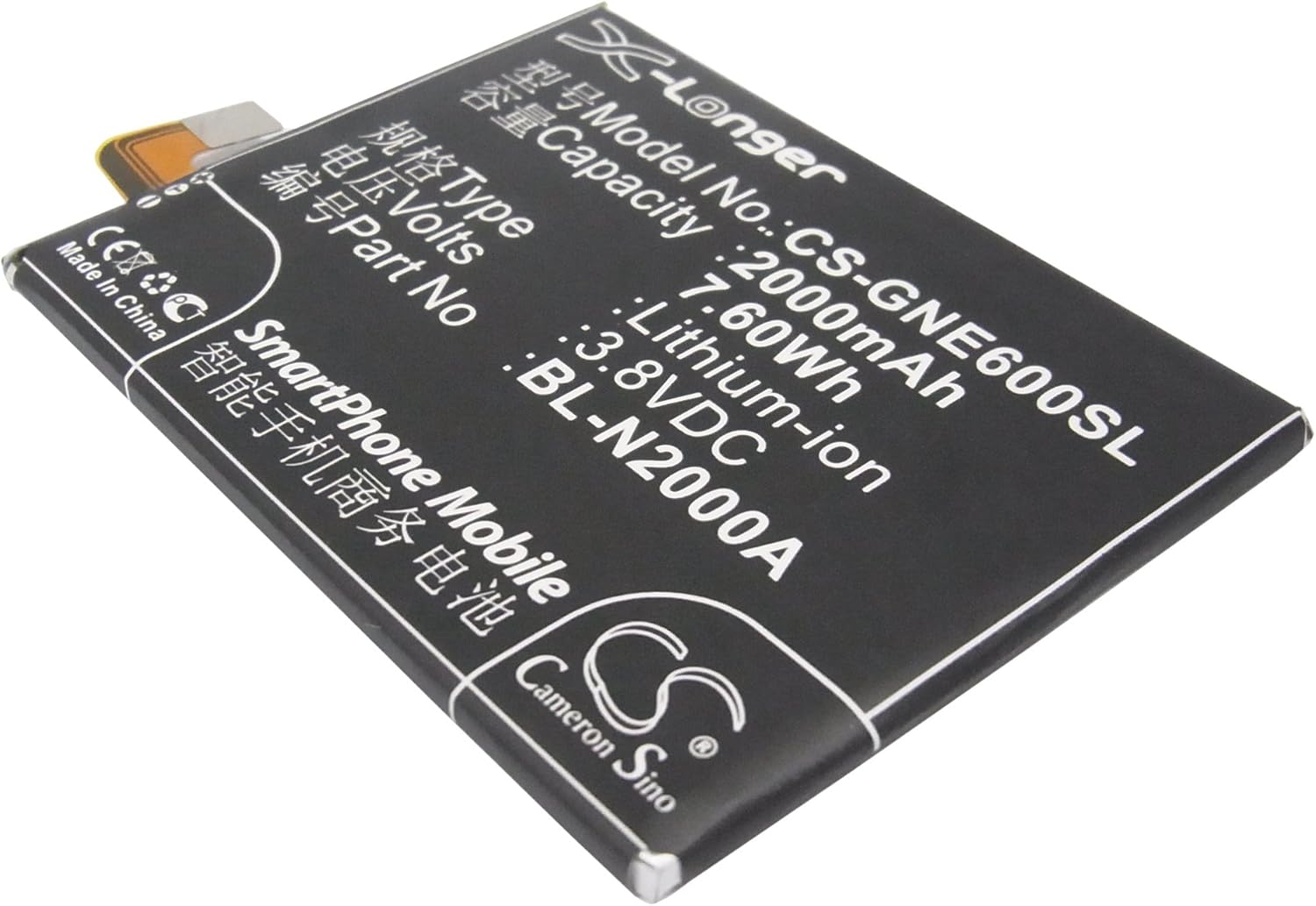 Aijos 3.8V Battery Replacement for Fly IQ453 Quad, Luminor FHD