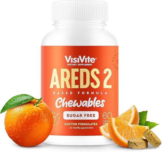 VisiVite AREDS 2 Sugar Free Eye Vitamins, 60 Chewable Tablets