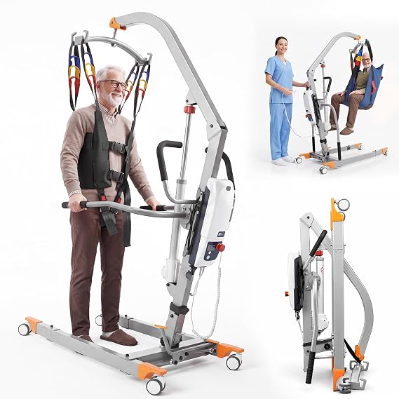 2IN1 Aluminum Electric Patient Lift with 2 Slings