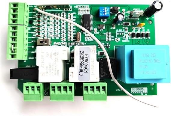 Control Board for AC Sliding Gate Opener Sliding Gate Opener Motor Plate PCB Circuit Board Controller Card SL600 PY600 PY800 SL1500(Board with 2 Keys)