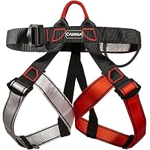 EUNEWR Climbing Harness (Black, Red, Grey/Black), Polyester, Unisex, Half Body Belt, Adjustable
