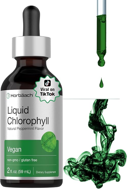 Horbaach Liquid Chlorophyll Drops | 2 fl oz | Natural Peppermint Flavor