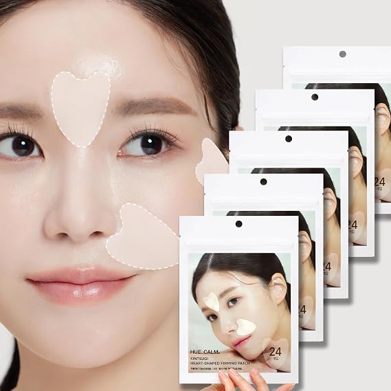 HUECALM Anti-Wrinkle Patches Face Lifting with Hydrolyzed CollagenInvisible Forehead, Eye, Smile Line Anti-Wrinkle Tape K-Beauty Overnight Korean Skincare for WomenFacial Self Care -120 Patches-5PK