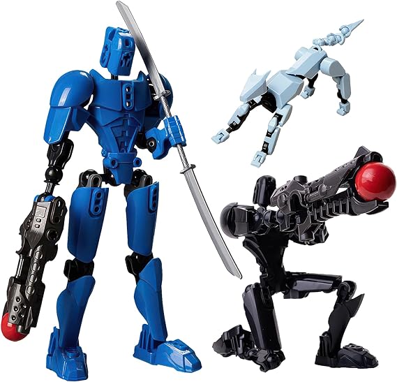 Assembly Completed 3D Printed Figure T13, Dummy 13 Action Figure, Titan 13 Robot 13 Action Figure Desktop Decorations for Game Lovers.