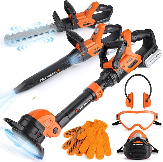 Children's Lawn Mower Leaf Blower Children & Chainsaw Children Outdoor Toy