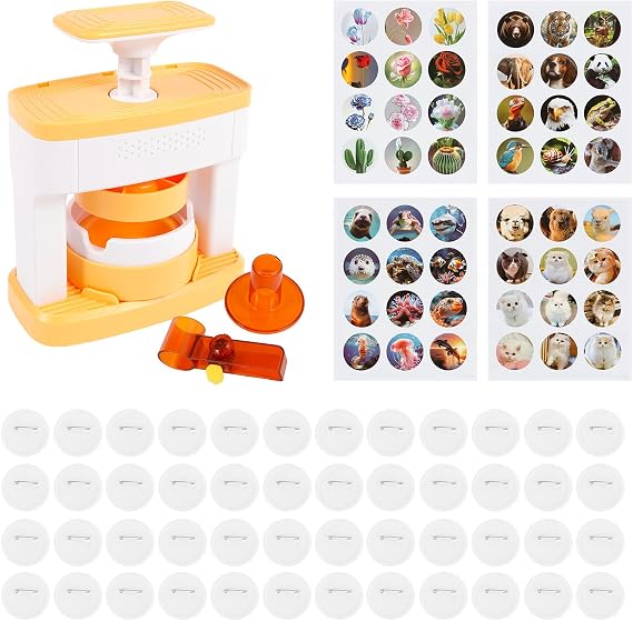 Badge Maker Machine, Pin Badge Button Maker, Press Machine Badge Punch Kit, Machine Solid Pin Maker Versatile Creative Easy to Use Pin Badge Maker for Children