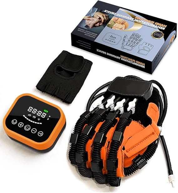 Rehabilitation Robot Gloves for Stroke Hemiplegia Help Patient, Hand Rehabilitation Device Help Patient,with Hand Dysfunction to Independently Carry Out Rehabilitation Training,Left hand,L