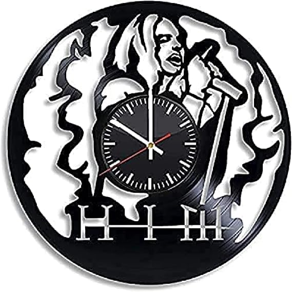 Wall Clock For Living Room Kitchen Home Office 12 Inch His Infernal Majesty Vinyl Wall Clock Record Retro Wall Clock New Year Christmas Birthday Gift Personality Creative