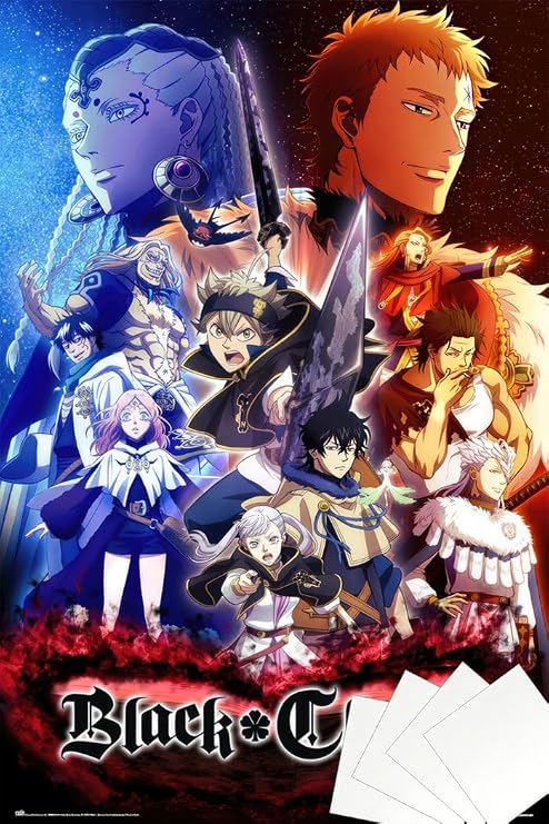 Black Clover - Manga/Anime TV Show Poster (All Characters Montage) (Size: 24" x 36") (Poster & Poster Strip Set)