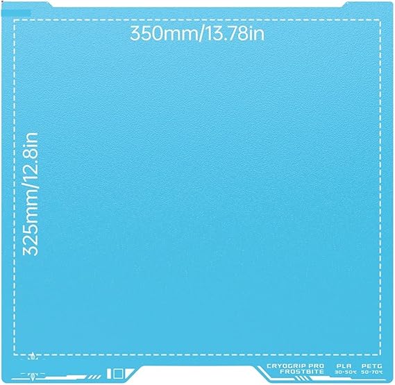Double-Side Smooth Spring Steel Sheet, 3D Printer Heatbed Adhesion & Durability Upgrade Accessory, Compatible with Bambu Lab H2D 3D Printer(Frostbite,2pcs)