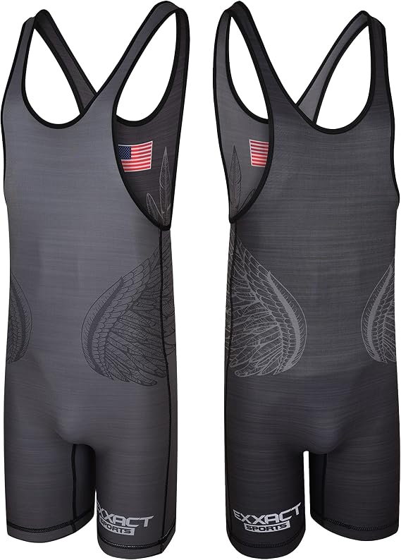 Exxact Sports リバーシブル レスリング シングレット メンズ シングルプライ - ユースレスリングシングレット 体操用 MMA - ユニ大人/ユース