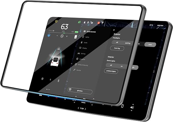 ACESTAR Case with Tempered Glass Screen Protector Designed for Tesla Model 3 Highland (2024/2025)/ Model Y Juniper (2025/2026) 15.4 inch Touchscreen [Integrated Bezel Screen][Tool-Free][Bubble-Free]