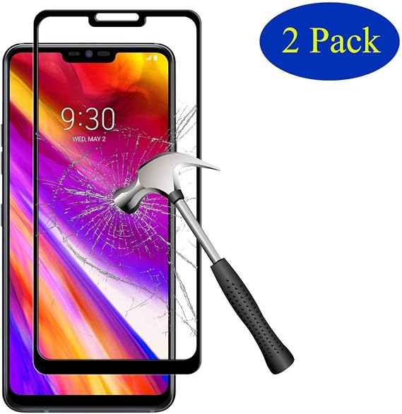 [2-Pack] For LG G7 ThinQ Screen Protector Tempered Glass [Full Coverage], Anti-Scratch Bubble Free Screen Protector for LG G7 ThinQ