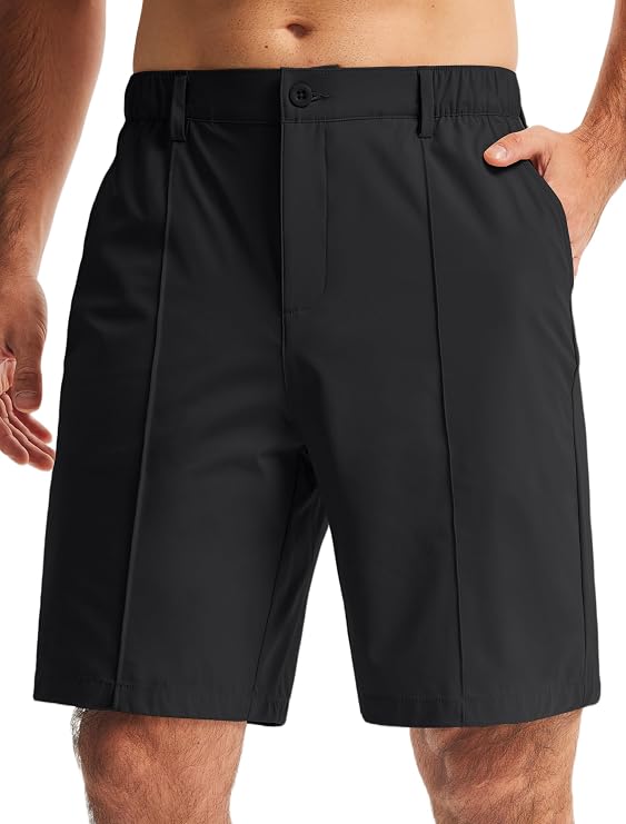 Men's Classic Fit 9" Golf Shorts Casual Summer Outfits