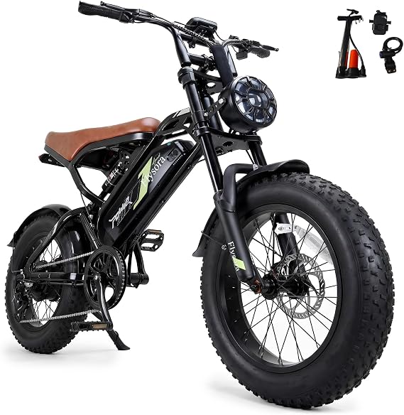 1000W Electric Bike for Adults,48V 15.6Ah eletric Bike,28MPH Top Speed,24-50 Mile Range,16 Fat Tire Mountain e-Bike,Full Suspension,Dual Disc Brakes,UL2849 TUV Certified eBike