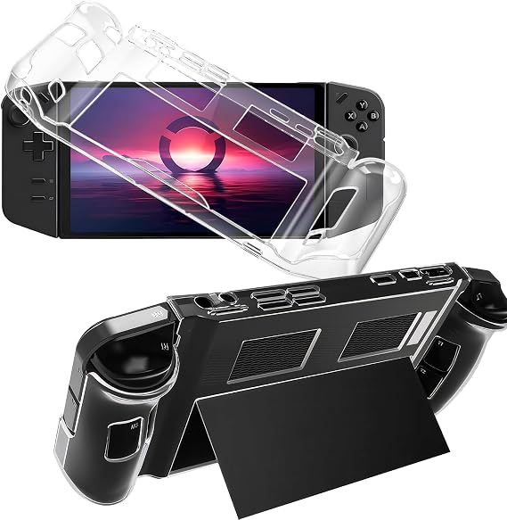 KZIOACSH Clear Case for Lenovo Legion Go Gaming Handheld, Full Protective Transparent Hard PC Case Ultra Slim Anti-Scratch Grip Controller Gaming Machine Cover for Lenovo Legion Go Gaming Handheld