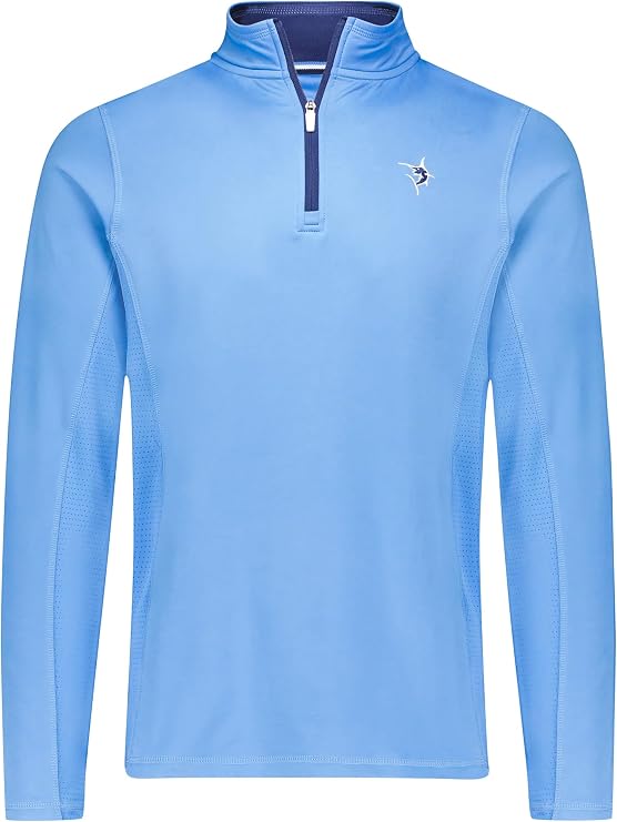 Charcoal Soft Brushed Poly Spandex Montauk Performance Quarter Zip White Water Life