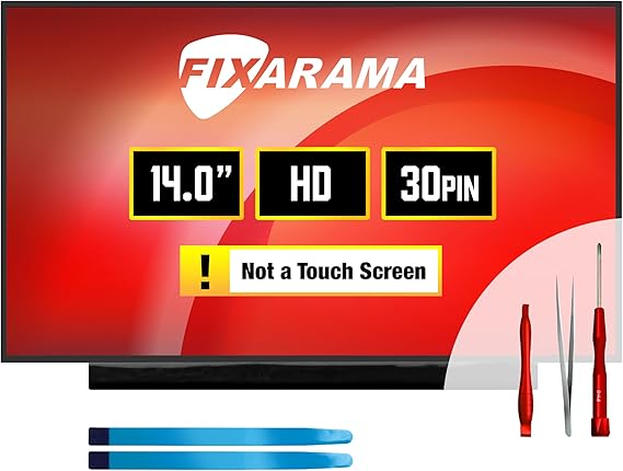 Screen Replacement for BOE NT140WHM-N49 V8.0 V8.2 Grade A+ Glossy HD 30pin Non-Touch 14.0" LED LCD Display with Tools Tape