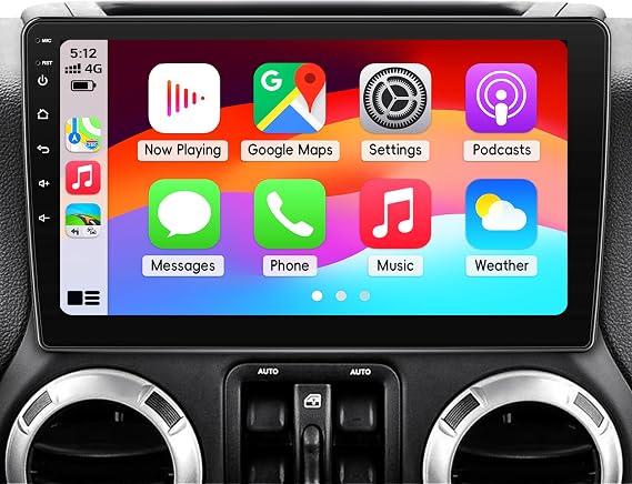 Car Radio Stereo for Jeep Wrangler JK 2007-2018 with Backup Camera