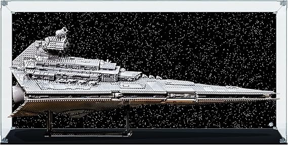 Acrylic Display Case Compatible with Lego (75252) Star Destroyer, Dustproof Showcase Box (Display Case Without Background) 3mm