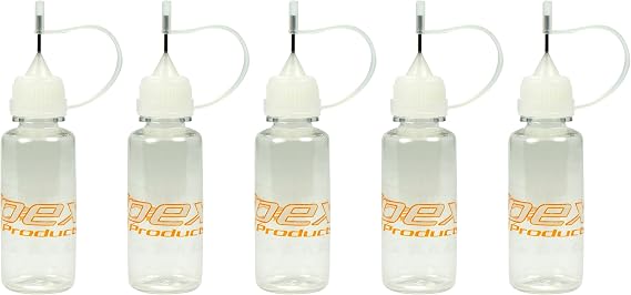 15ml / .5oz Oil/Fluid Dropper Plastic Bottle W/Needle Tip - 5 Pack 2101