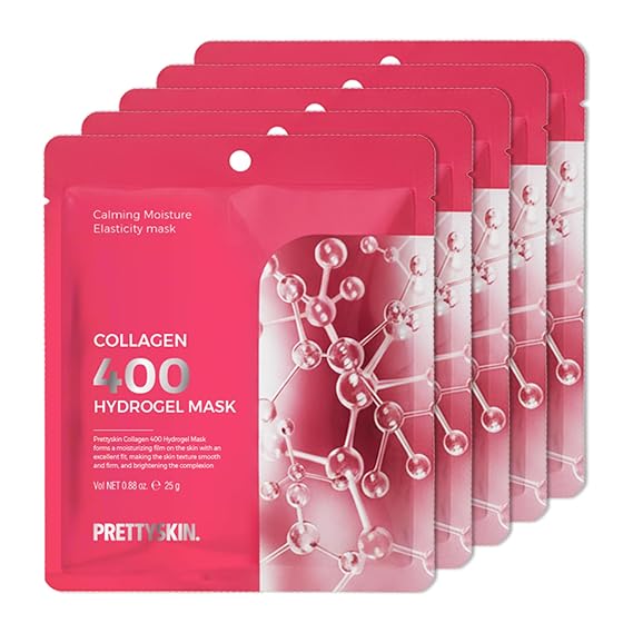 PRETTYSKIN Hydrogel Sleeping Mask 400 Dalton Collagen & Panthenol Honest Korean Night Care for Dry Skin Non-Sticky, Deep Moisture Support without the Hype (5 Sheets)