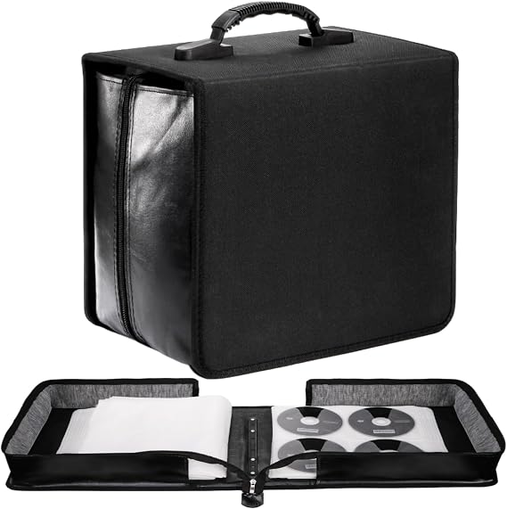 528 Capacity CD DVD Case Holder with Handle, Portable