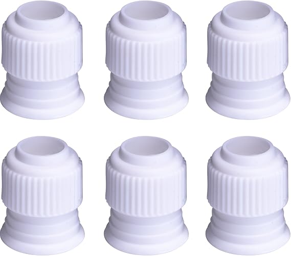 Shappy 6 Pieces Plastic Standard Couplers for Piping Bags 1.2 x 1 Inch