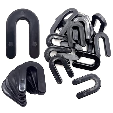 Horseshoe Shims Tile Spacers Plastic Shims Horseshoe U Shaped 1/4 Inch 100/Package Black TXZWJZ
