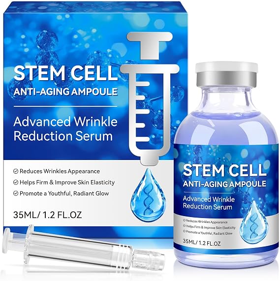 Stem Cell Serum for Face, Stem Cell Solution Ampoule for Firmer & Anti-Aging, Hydrating Facial Serum 35 Ml/1.2 Fl Oz
