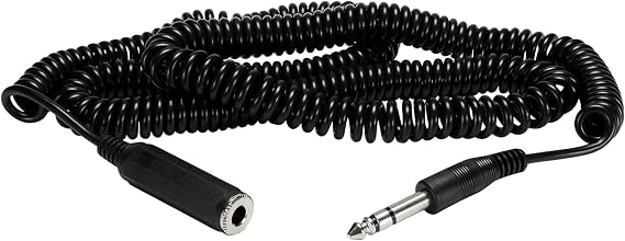 1/4-Inch Stereo Headphone Extension Cord 25 feet Coiled