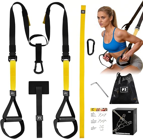 Suspension Trainer, Adjustable Sling Trainer Set with Door Anchor